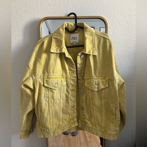 Zara Jean Jacket Yellow Size M